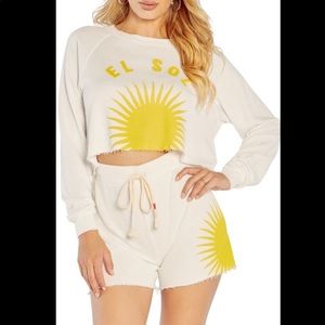 Wildfox El Sol Crop Sweatshirt
